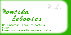 montika lebovics business card